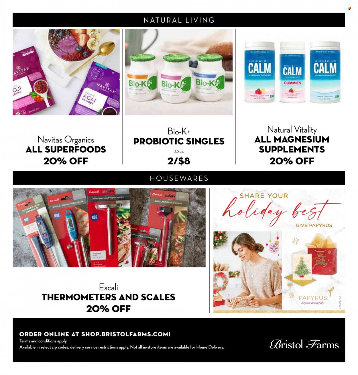 Bristol Farms (CA) Weekly Ad Flyer Specials November 30 to December 6, 2022
