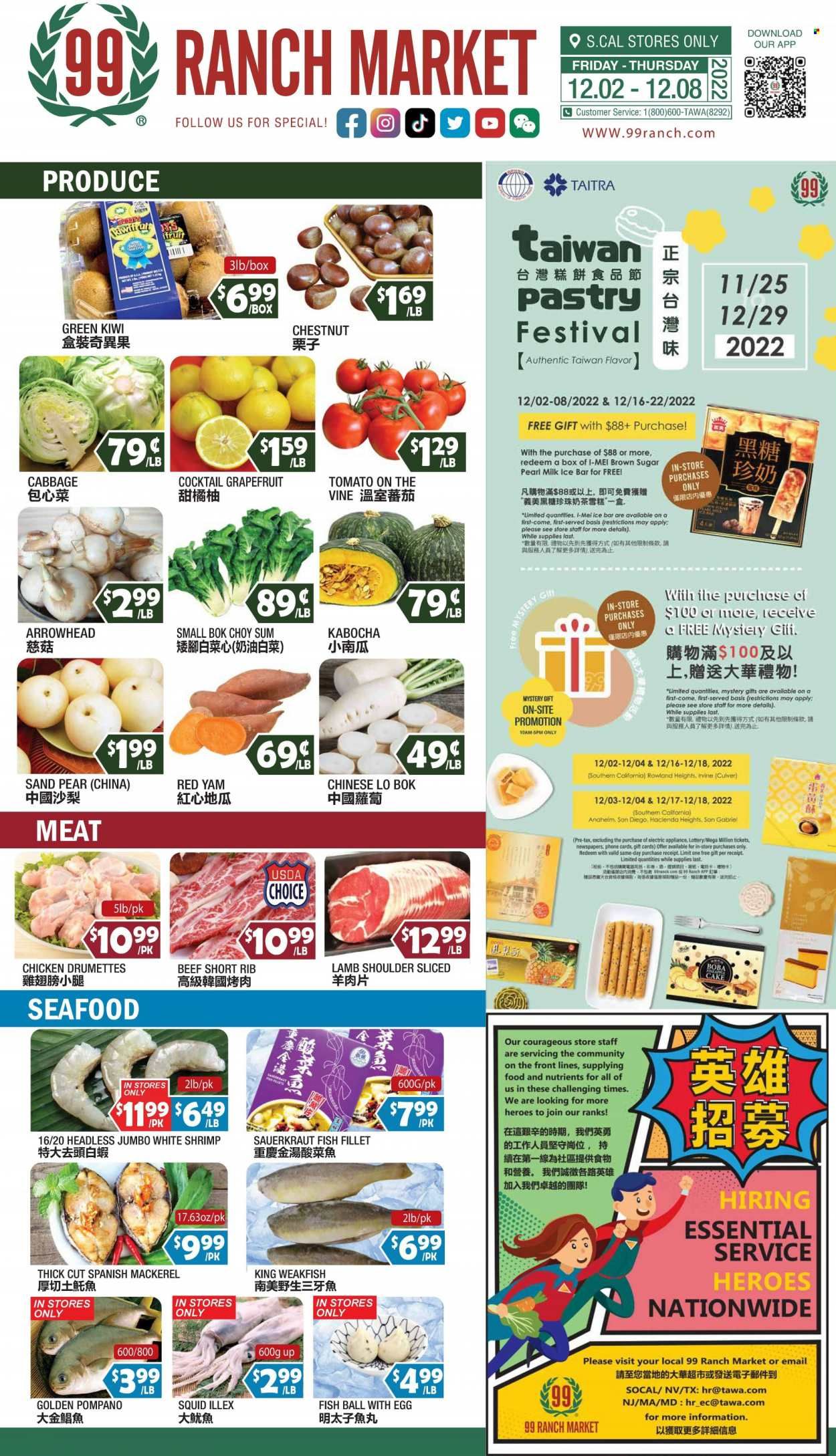 99 Ranch Market (40, CA) Weekly Ad Flyer Specials December 2 to December 8, 2022