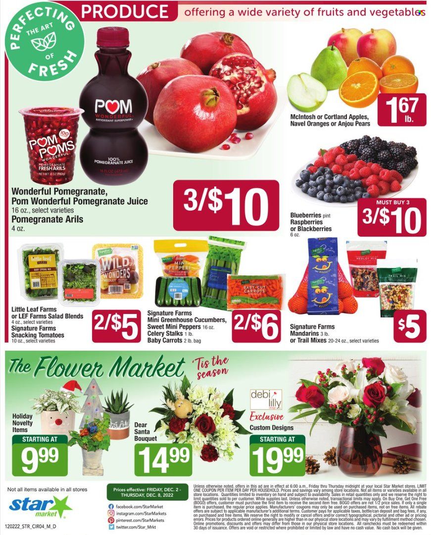 Star Market Weekly Ad Flyer Specials December 2 to December 8, 2022