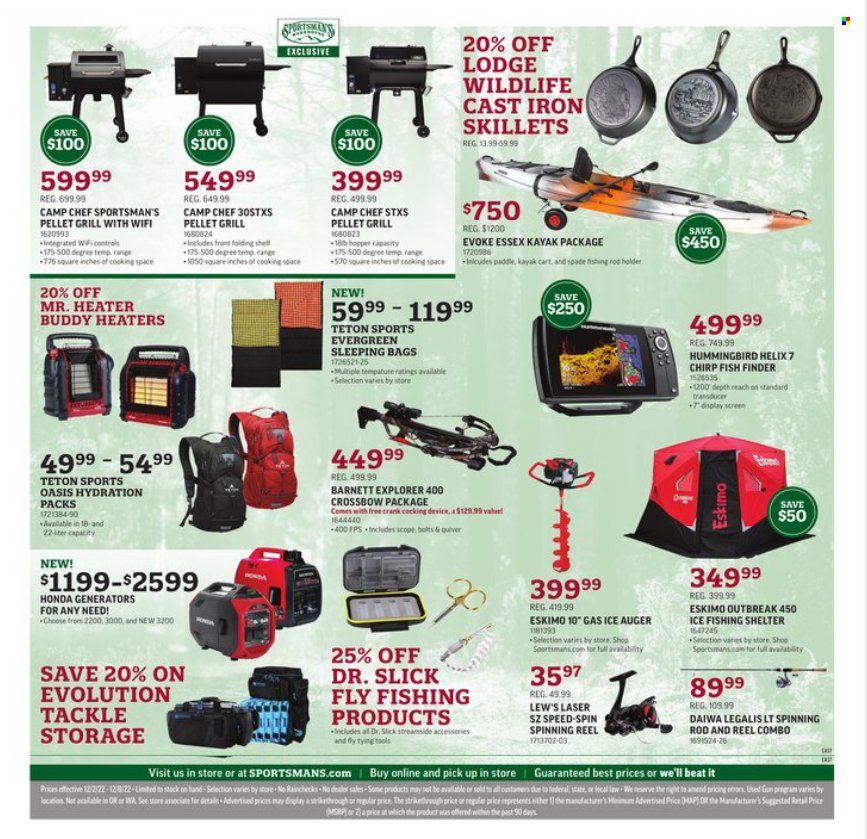Sportsman's Warehouse Weekly Ad Flyer Specials December 2 to December 8, 2022