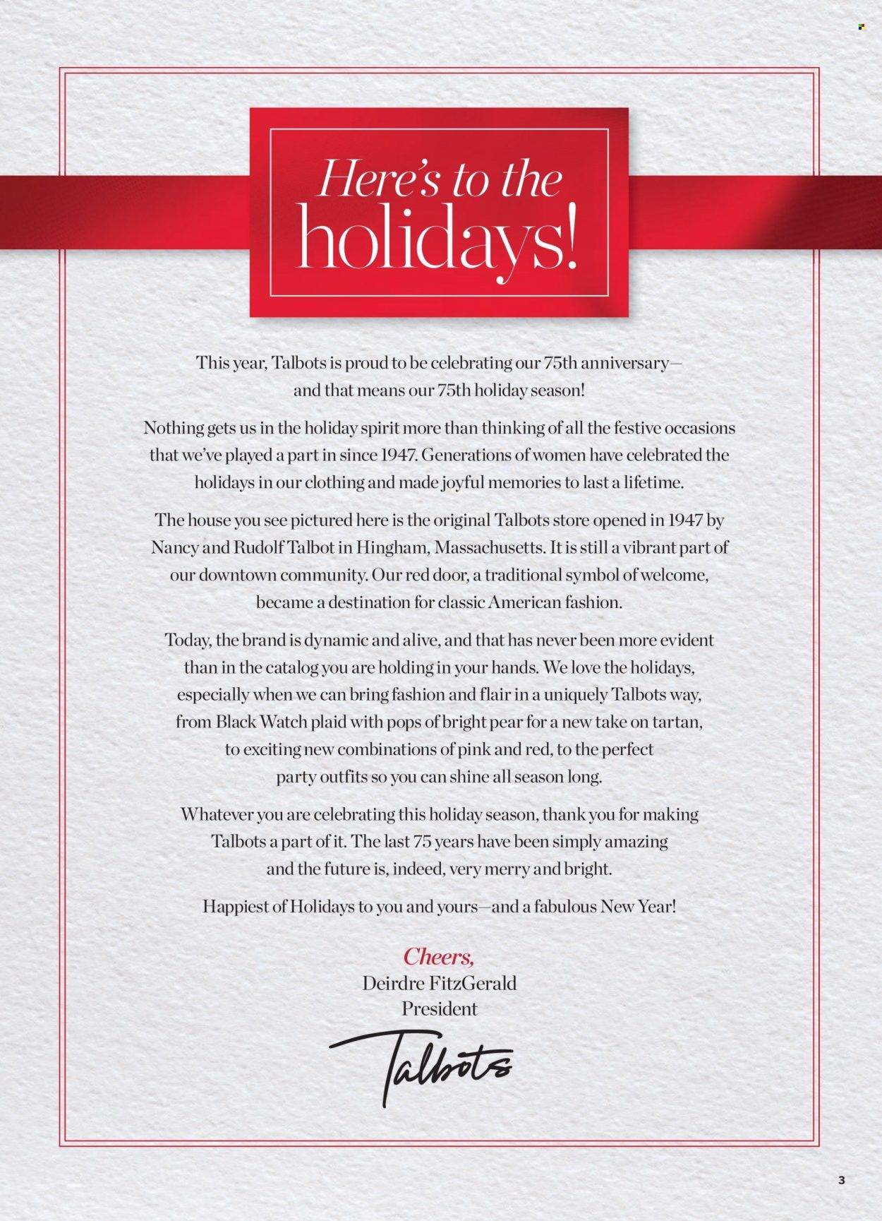 Talbots Weekly Ad Flyer Specials December 1 to December 31, 2022