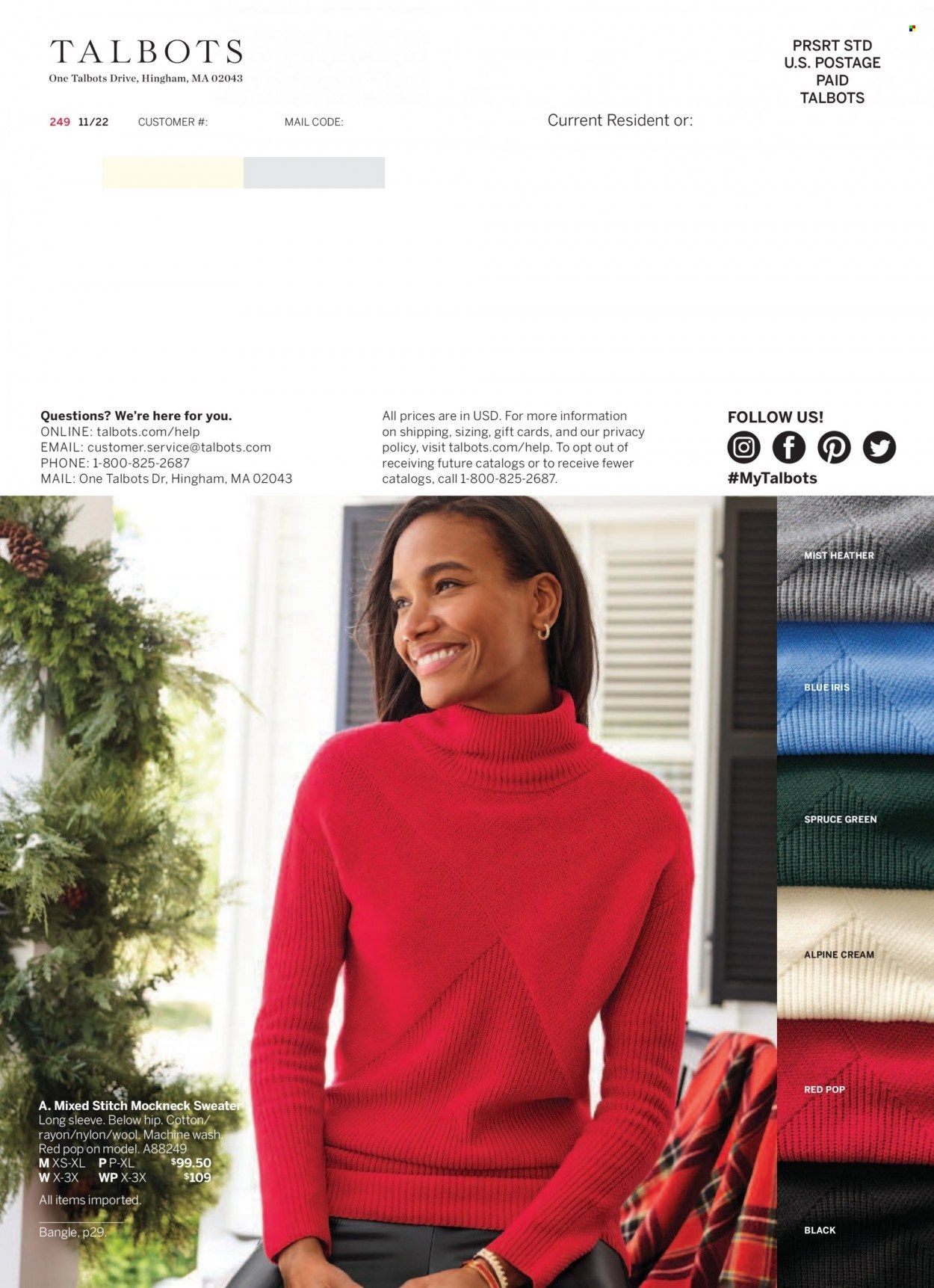 Talbots Weekly Ad Flyer Specials December 1 to December 31, 2022