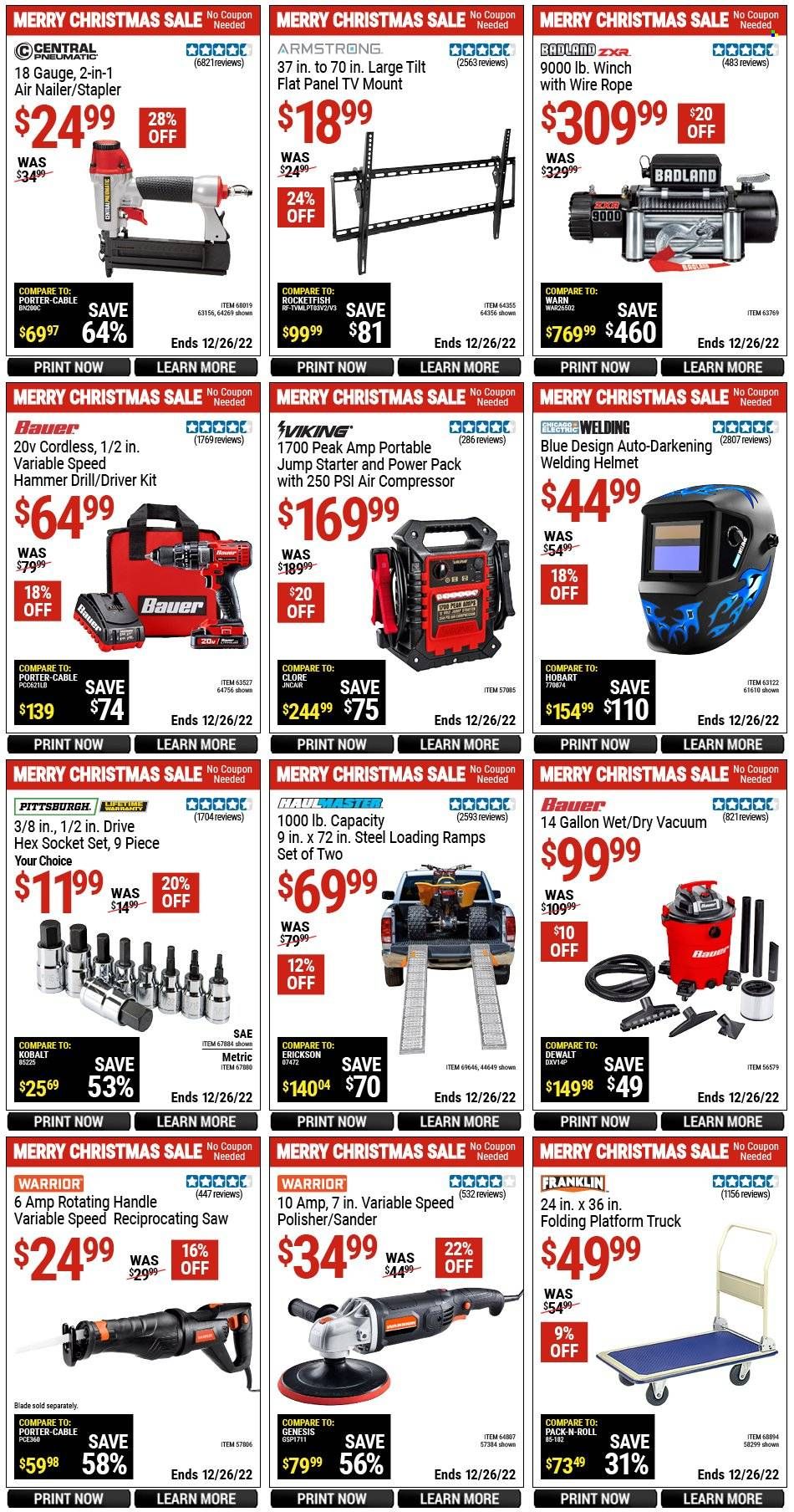 Harbor Freight Weekly Ad Flyer Specials December 5 to December 26, 2022