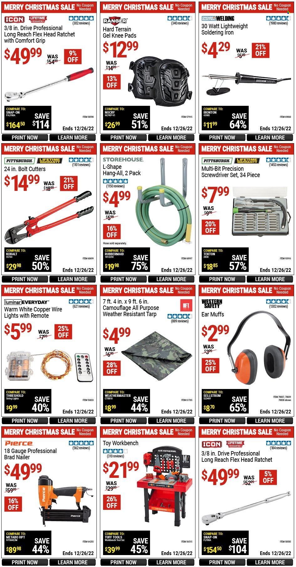 Harbor Freight Weekly Ad Flyer Specials December 5 to December 26, 2022