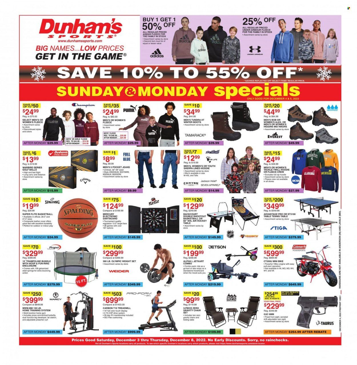 Dunham's Sports Weekly Ad Flyer Specials December 3 to December 8, 2022