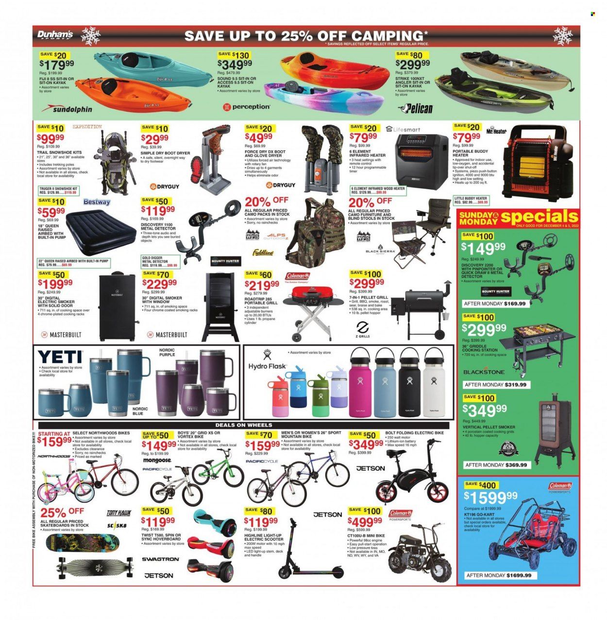 Dunham's Sports (MI, PA, WI) Weekly Ad Flyer Specials December 3 to December 8, 2022