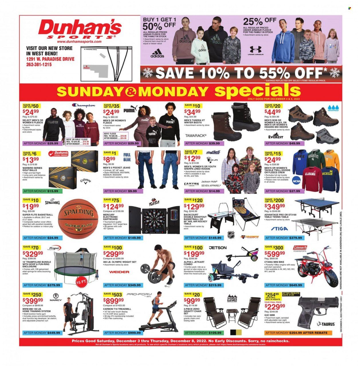 Dunham's Sports (WI) Weekly Ad Flyer Specials December 3 to December 8, 2022