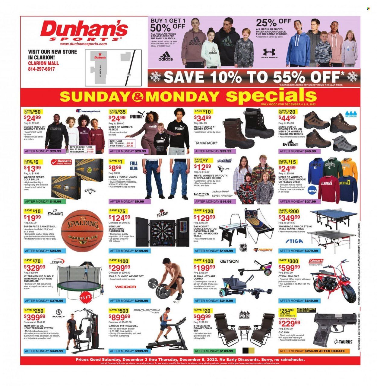 Dunham's Sports (PA) Weekly Ad Flyer Specials December 3 to December 8, 2022