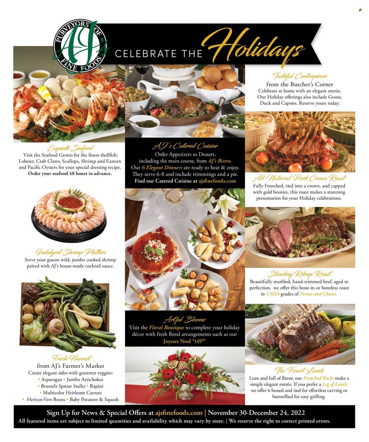 AJ's Fine Foods (AZ) Weekly Ad Flyer Specials November 30 to December 24, 2022