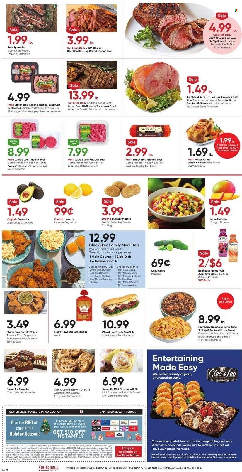 Stater Bros. (CA) Weekly Ad Flyer Specials December 7 to December 13, 2022