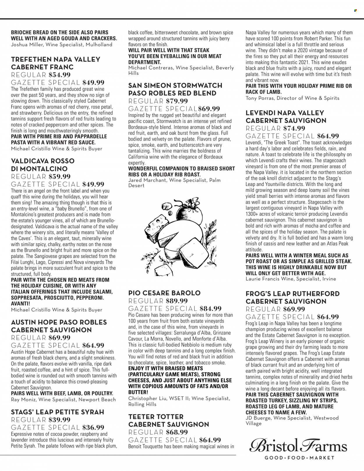 Bristol Farms (CA) Weekly Ad Flyer Specials November 30 to December 28, 2022