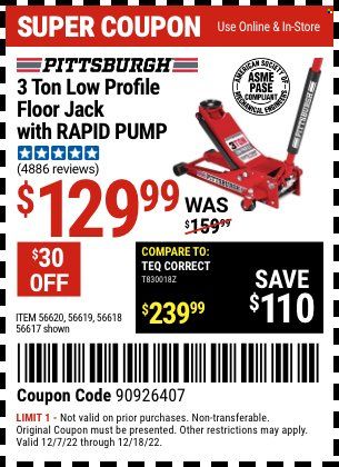 Harbor Freight Weekly Ad Flyer Specials December 7 to December 18, 2022