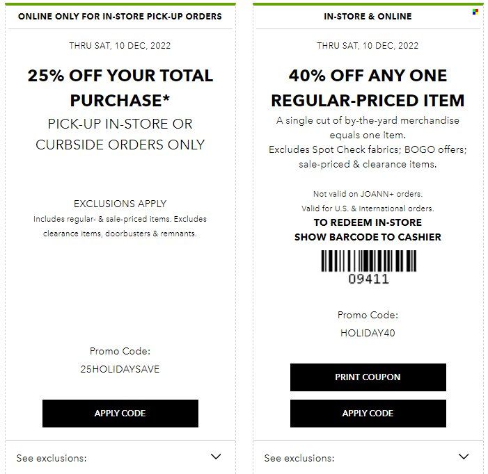 JOANN Weekly Ad Flyer Specials December 10 to December 10, 2022