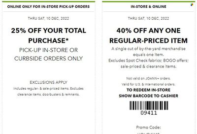 JOANN Weekly Ad Flyer Specials December 10 to December 10, 2022