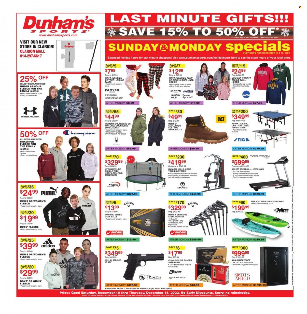 Dunham's Sports (PA) Weekly Ad Flyer Specials December 10 to December 15, 2022