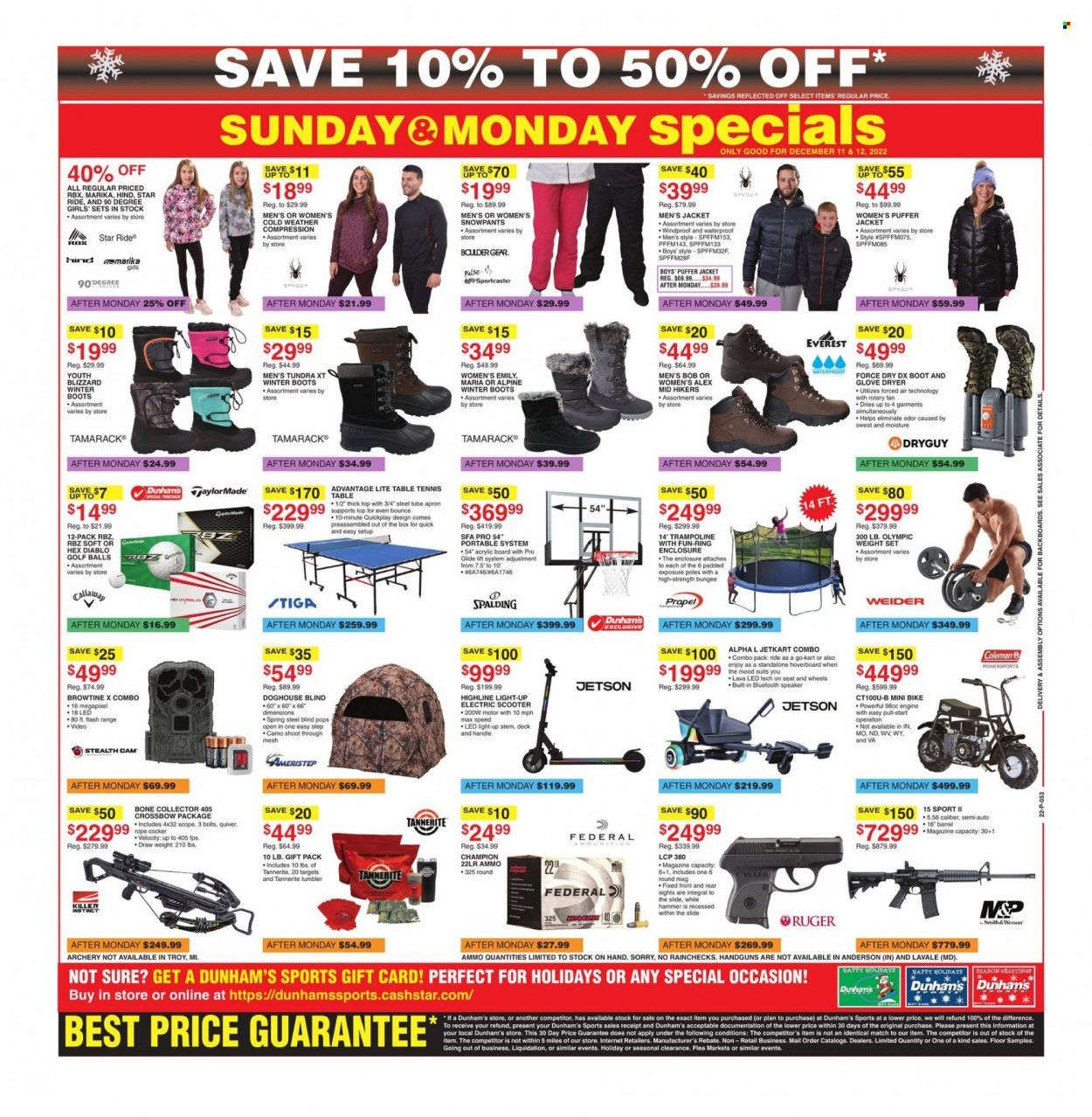 Dunham's Sports (PA) Weekly Ad Flyer Specials December 10 to December 15, 2022