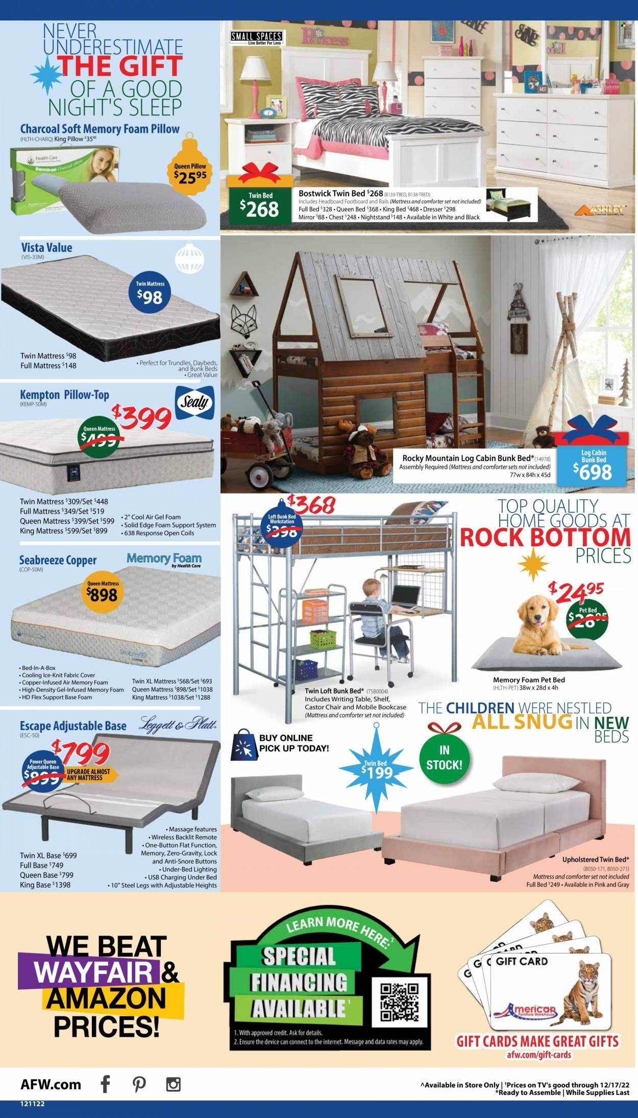 American Furniture Warehouse (AZ, CO, TX) Weekly Ad Flyer Specials December 11 to December 17, 2022