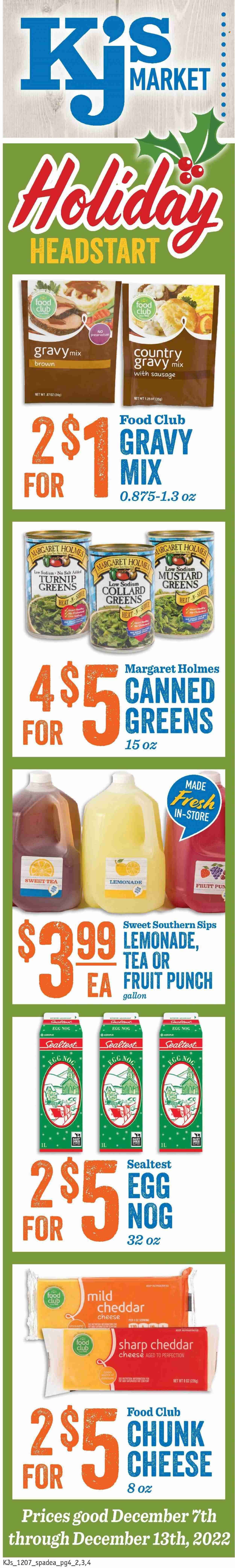 KJ´s Market (GA, SC) Weekly Ad Flyer Specials December 7 to December 13, 2022