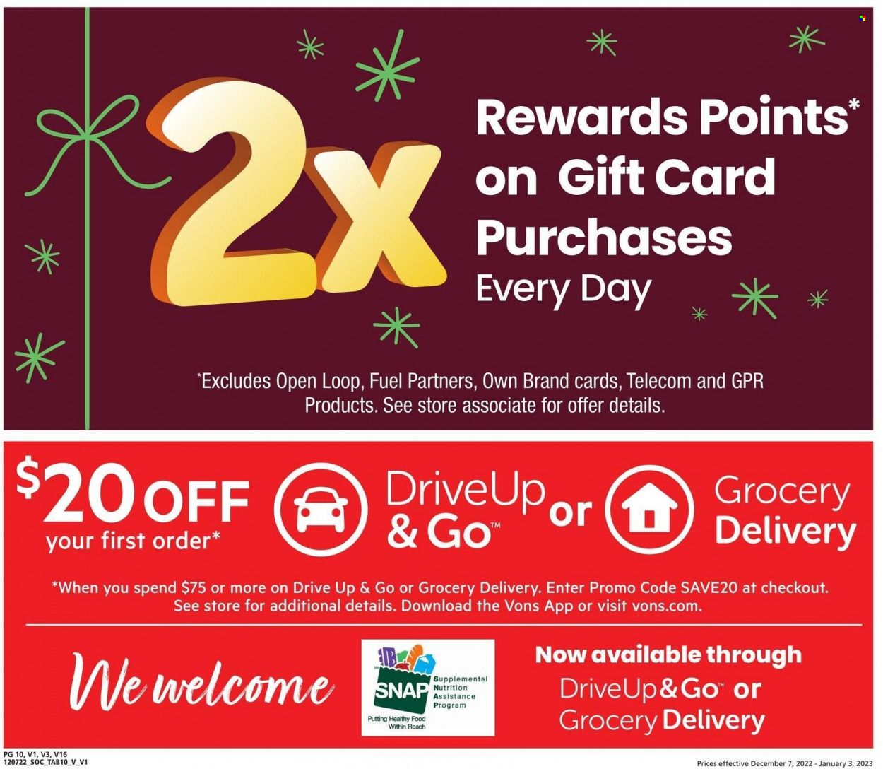Vons (CA) Weekly Ad Flyer Specials December 7 to January 3, 2023