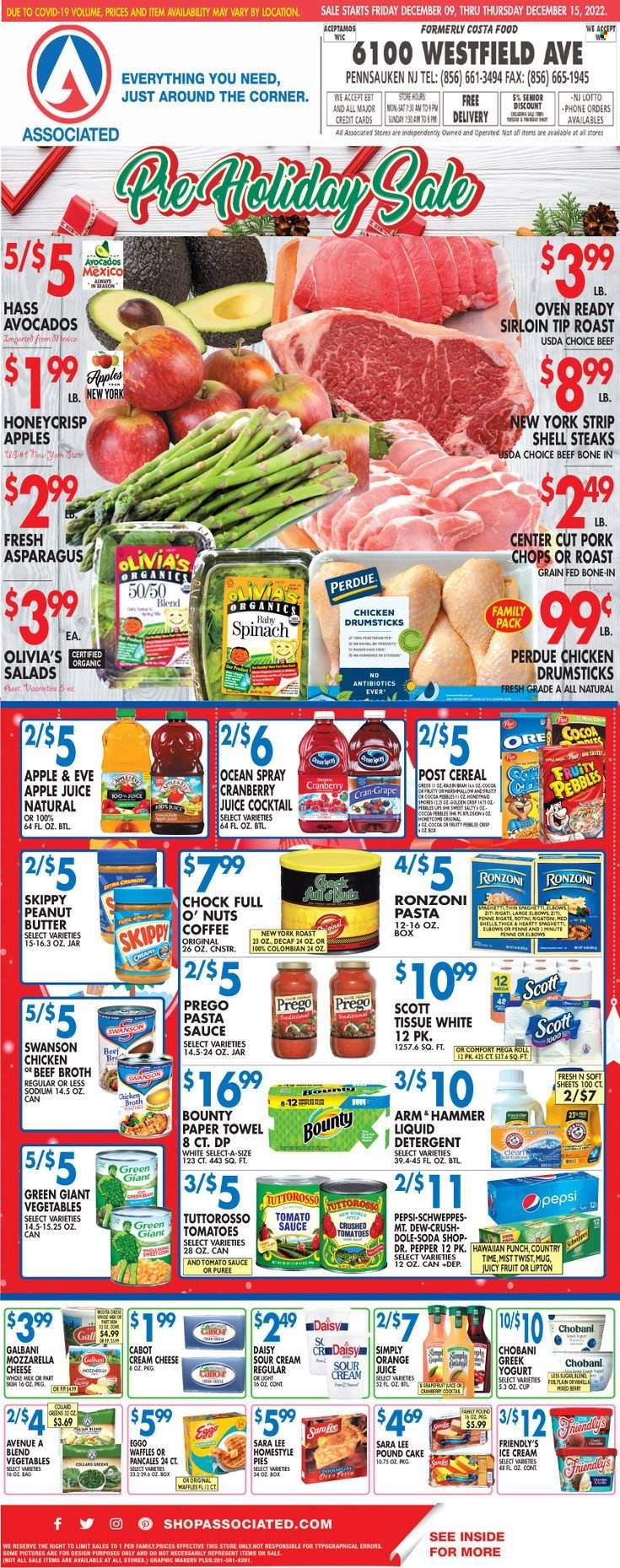 Associated Supermarkets (NY) Weekly Ad Flyer Specials December 9 to December 15, 2022