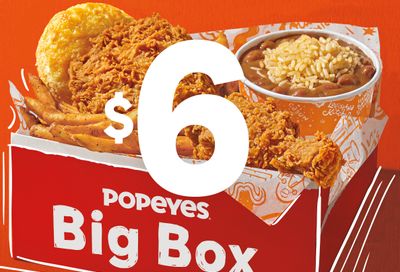 Popeyes Chicken Offers a $6 Big Box to Account Holders Through an Online or In-app Pickup Order