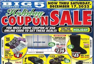 Big 5 (AZ, CA, CO, ID, NM, OR, UT, WA) Weekly Ad Flyer Specials December 11 to December 17, 2022