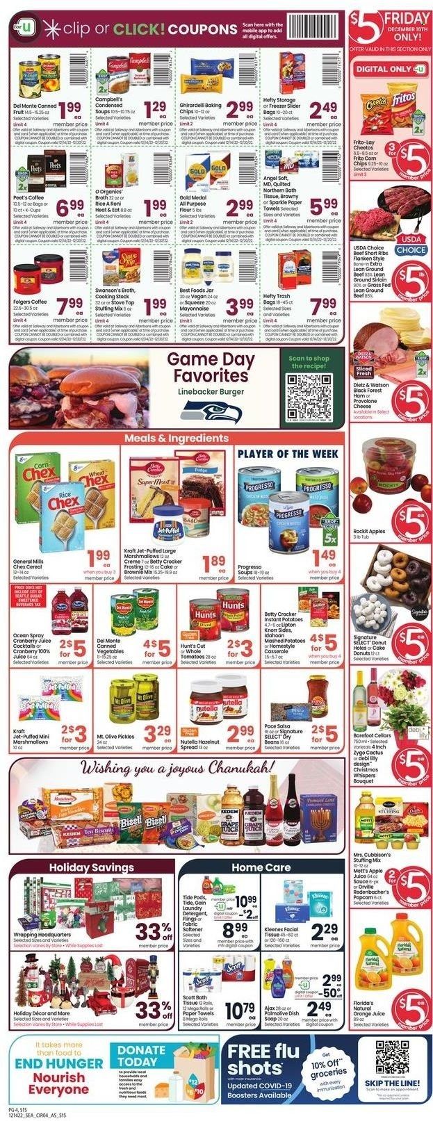 Safeway (WA) Weekly Ad Flyer Specials December 14 to December 20, 2022