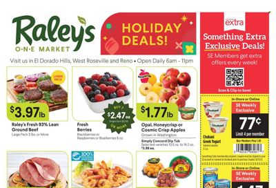 Raley's (CA, NV) Weekly Ad Flyer Specials December 7 to December 13, 2022