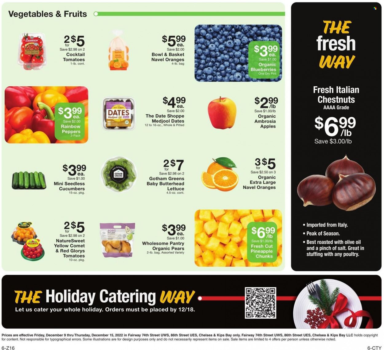 Fairway Market (CT, NJ, NY) Weekly Ad Flyer Specials December 9 to December 15, 2022