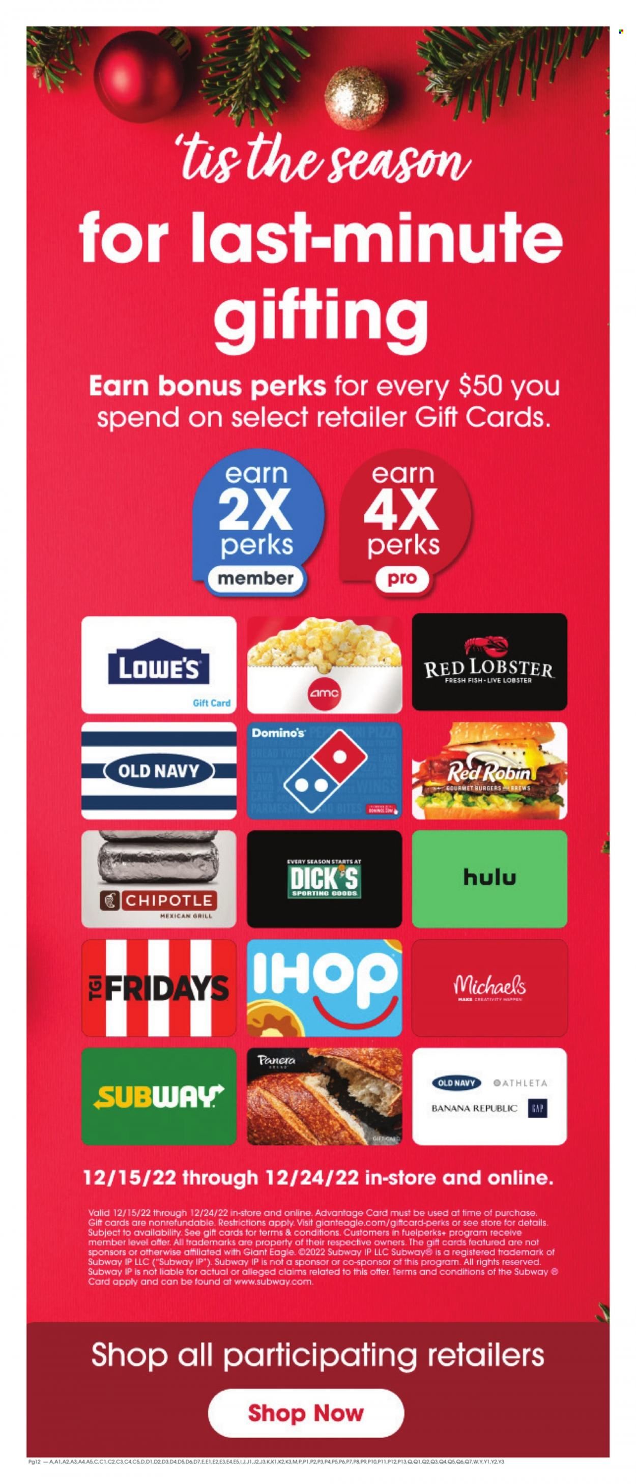 Giant Eagle (OH, PA) Weekly Ad Flyer Specials December 15 to December 21, 2022
