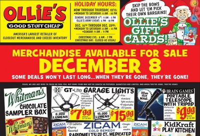 Ollie's Bargain Outlet Weekly Ad Flyer Specials December 8 to December 14, 2022