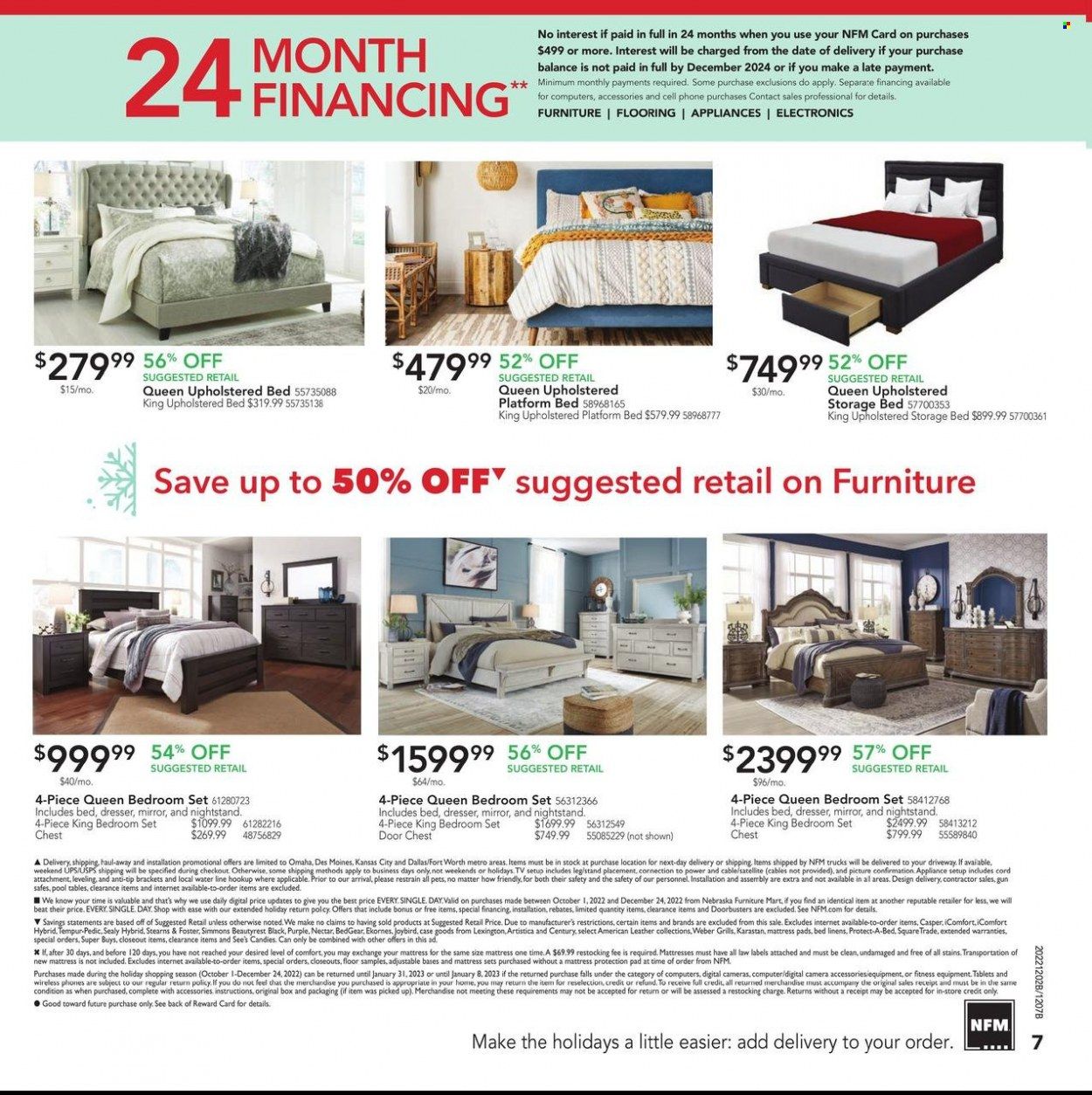 Nebraska Furniture Mart (IA, KS, NE, TX) Weekly Ad Flyer Specials December 7 to December 13, 2022