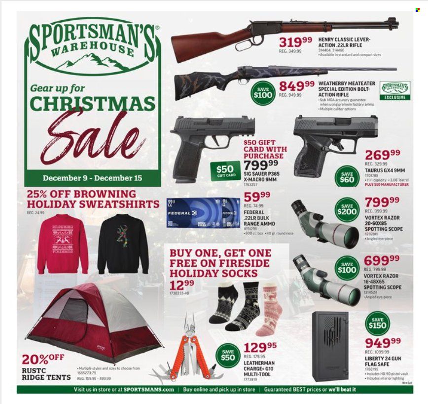 Sportsman's Warehouse Weekly Ad Flyer Specials December 9 to December 15, 2022