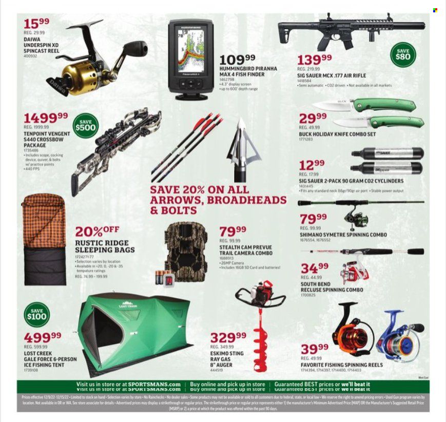 Sportsman's Warehouse Weekly Ad Flyer Specials December 9 to December 15, 2022