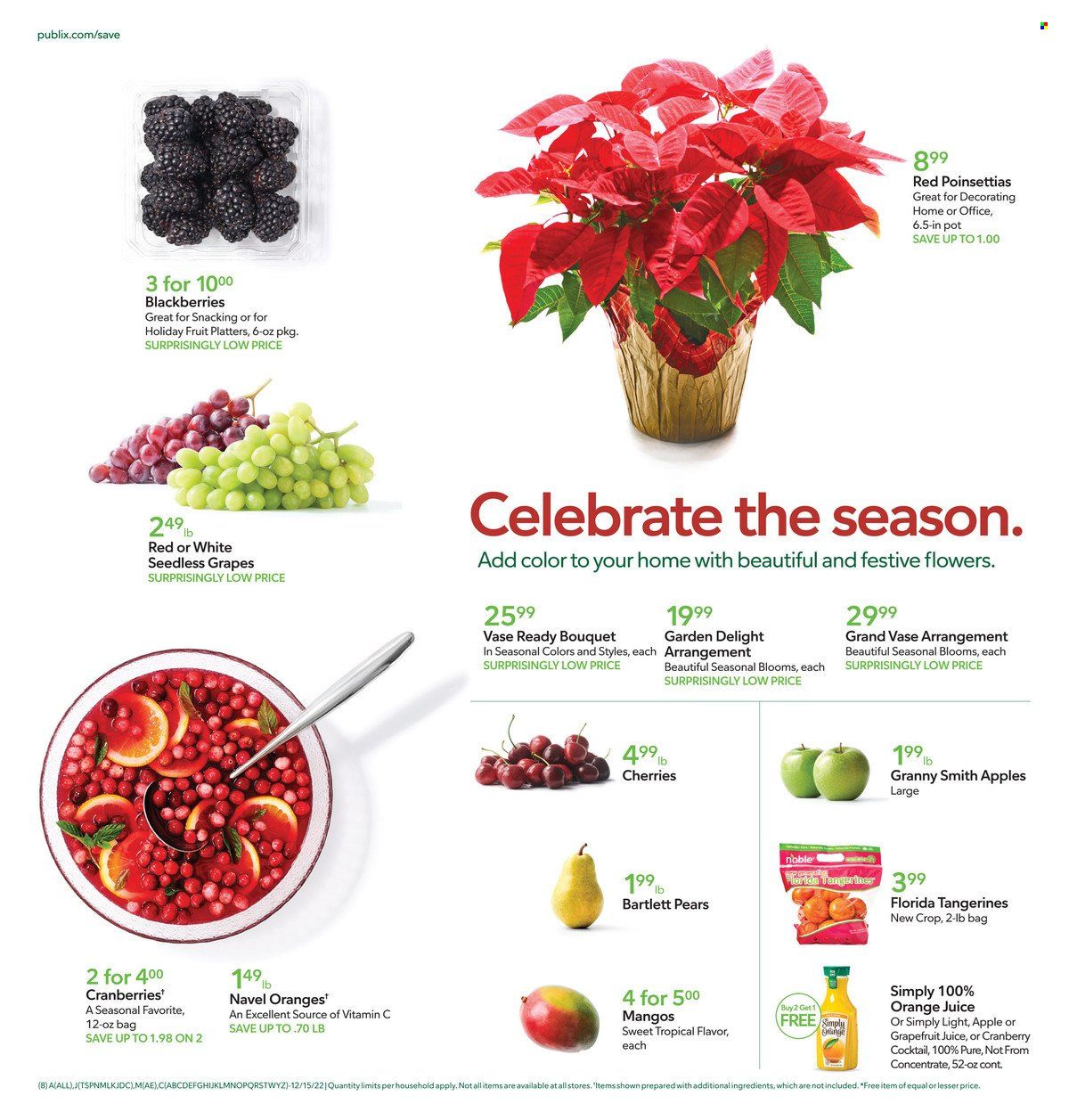 Publix (AL, FL, GA, NC, SC, TN) Weekly Ad Flyer Specials December 15 to December 24, 2022