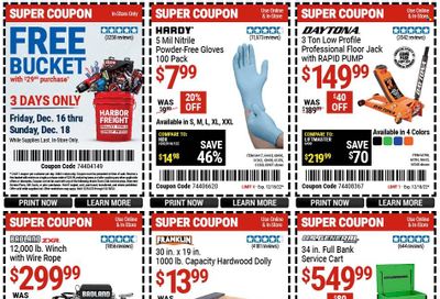 Harbor Freight Weekly Ad Flyer Specials December 16 to December 18, 2022