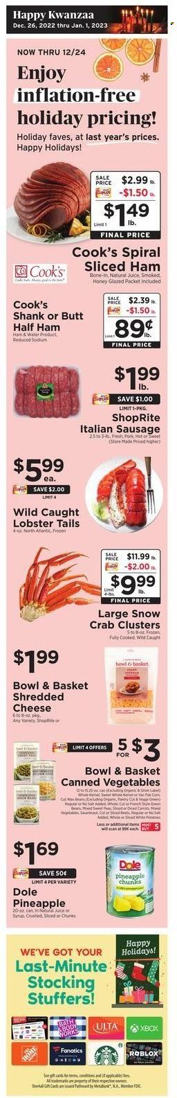 ShopRite (CT, DE, MD, NJ, NY, PA) Weekly Ad Flyer Specials December 18 to December 24, 2022