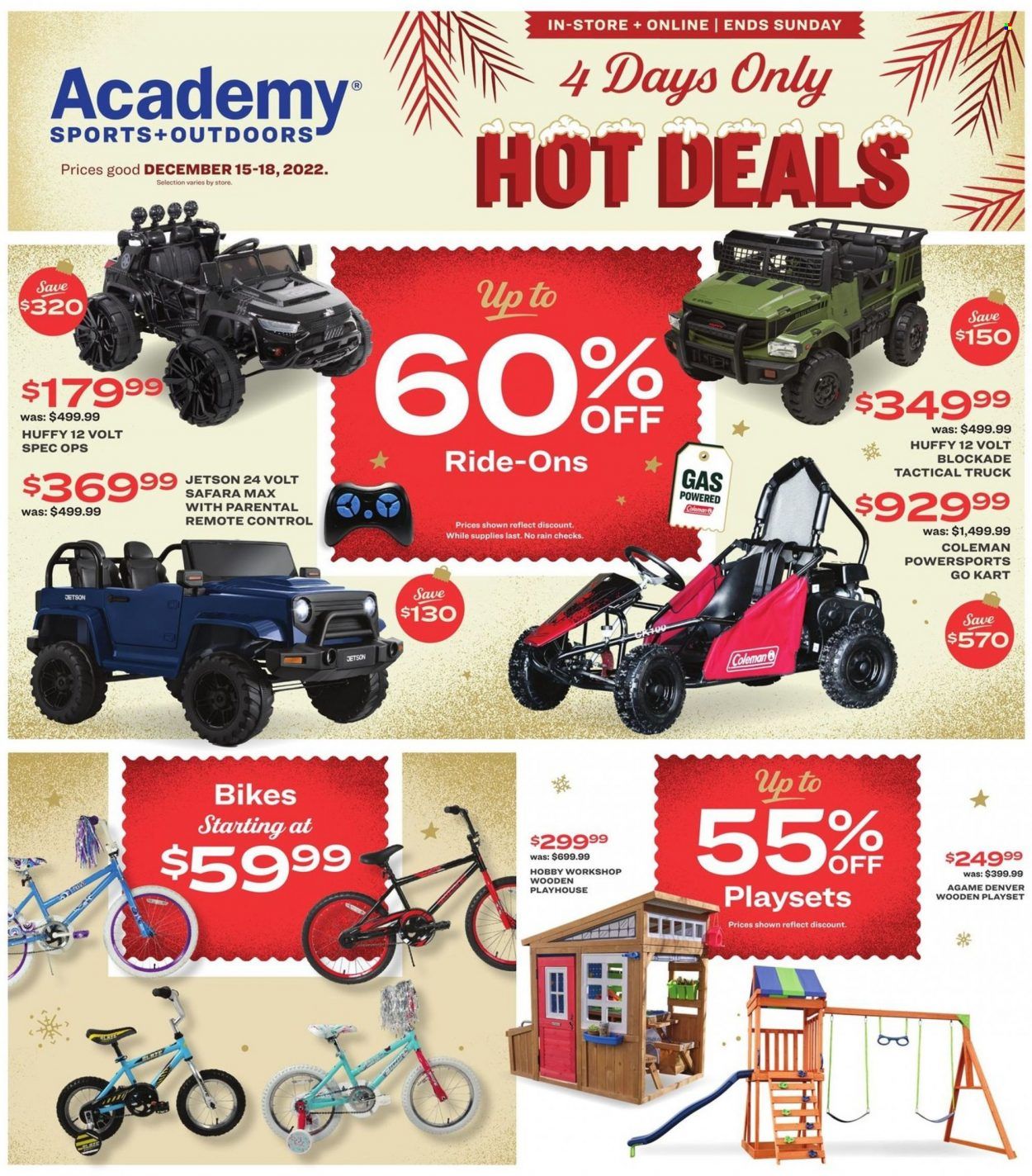 Academy Sports + Outdoors Weekly Ad Flyer Specials December 15 to December 18, 2022
