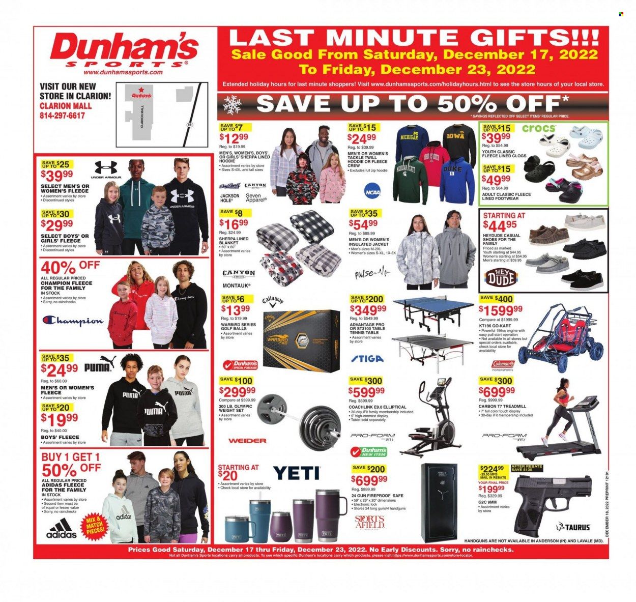 Dunham's Sports (PA) Weekly Ad Flyer Specials December 17 to December 23, 2022