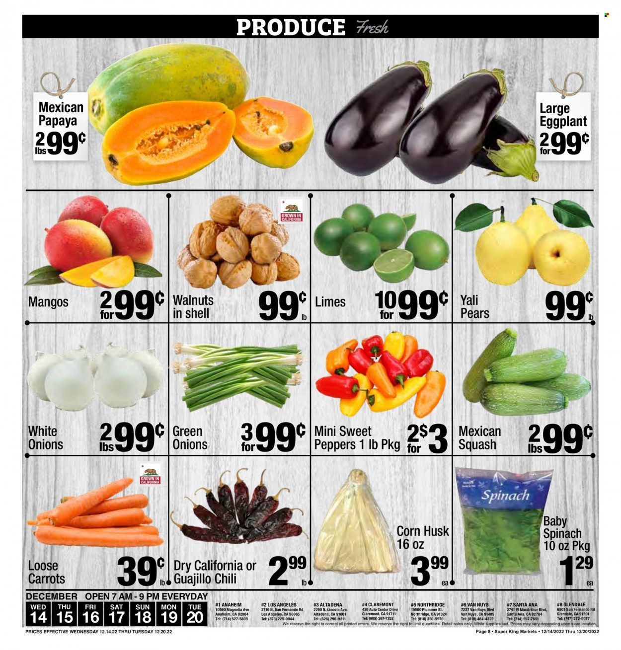 Super King Markets (CA) Weekly Ad Flyer Specials December 14 to December 20, 2022