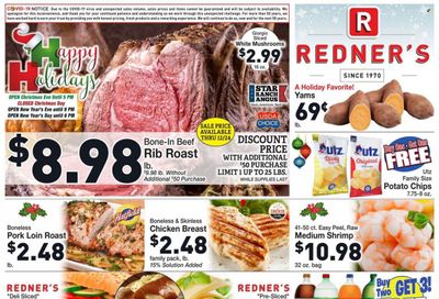 Redner's Markets (DE, MD, PA) Weekly Ad Flyer Specials December 15 to December 21, 2022