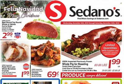 Sedano's Weekly Ad Flyer Specials December 14 to December 24, 2022