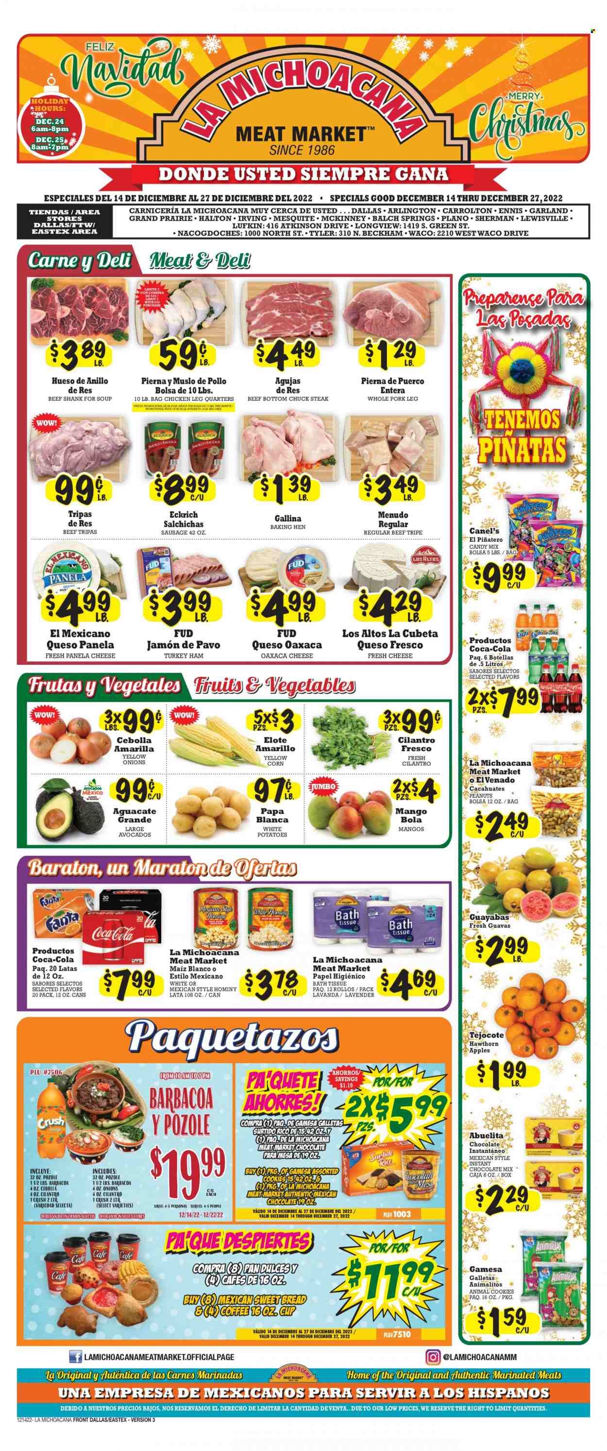 La Michoacana Meat Market (TX) Weekly Ad Flyer Specials December 14 to December 27, 2022
