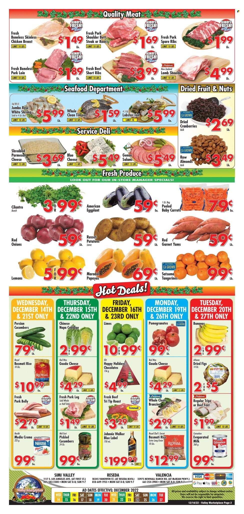 Valley Marketplace (CA) Weekly Ad Flyer Specials December 14 to December 27, 2022