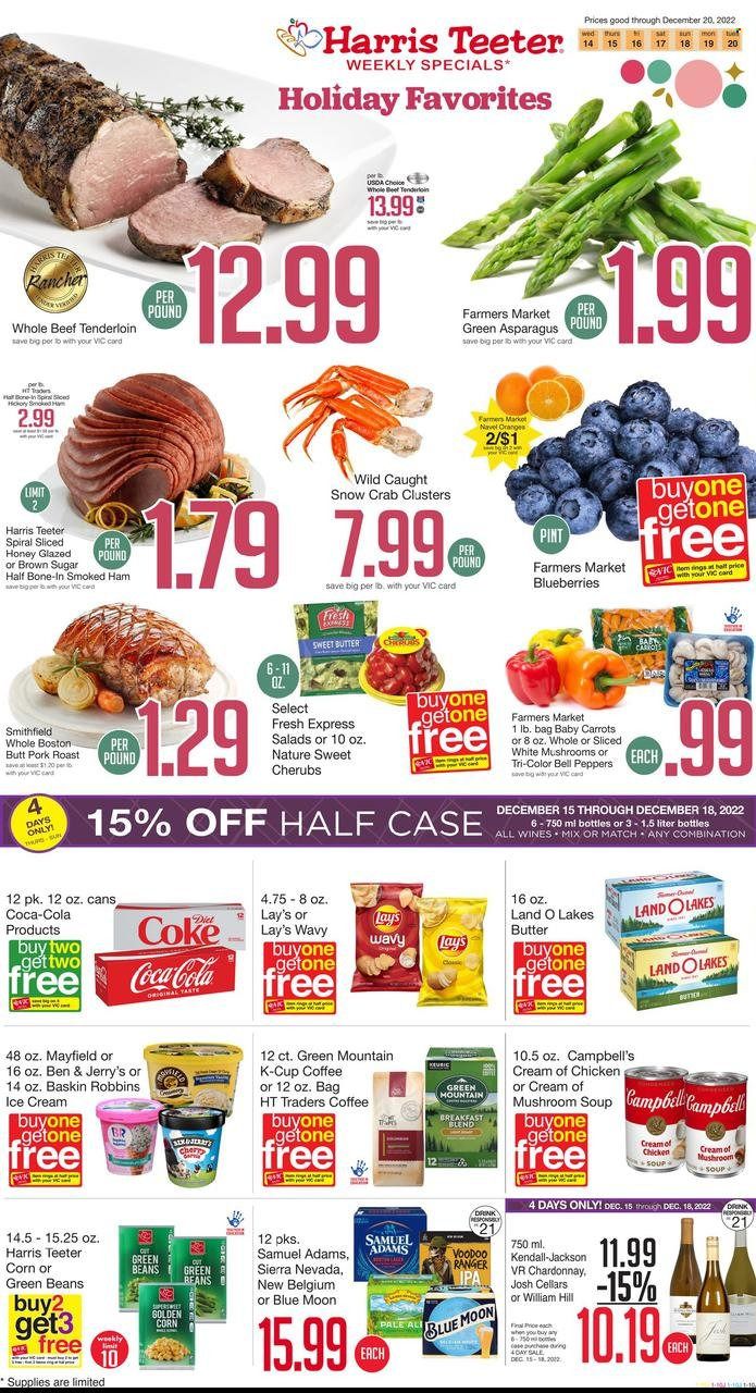 Harris Teeter Weekly Ad Flyer Specials December 14 to December 20, 2022