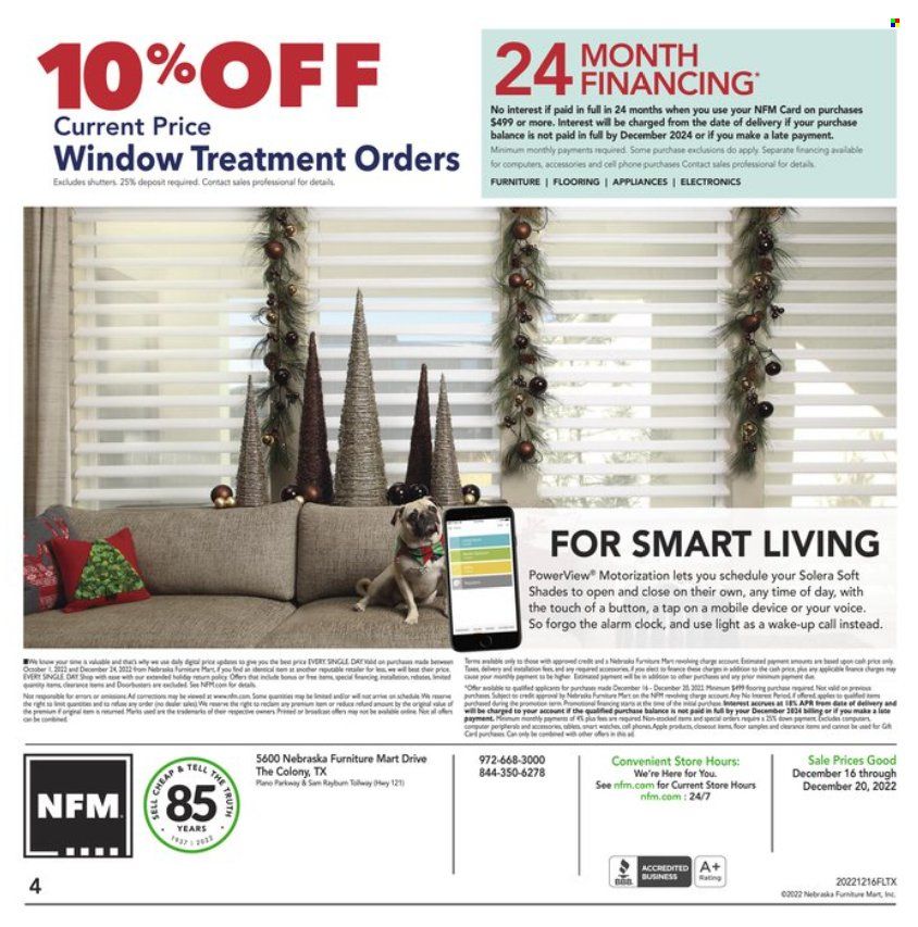 Nebraska Furniture Mart (IA, KS, NE, TX) Weekly Ad Flyer Specials December 16 to December 20, 2022