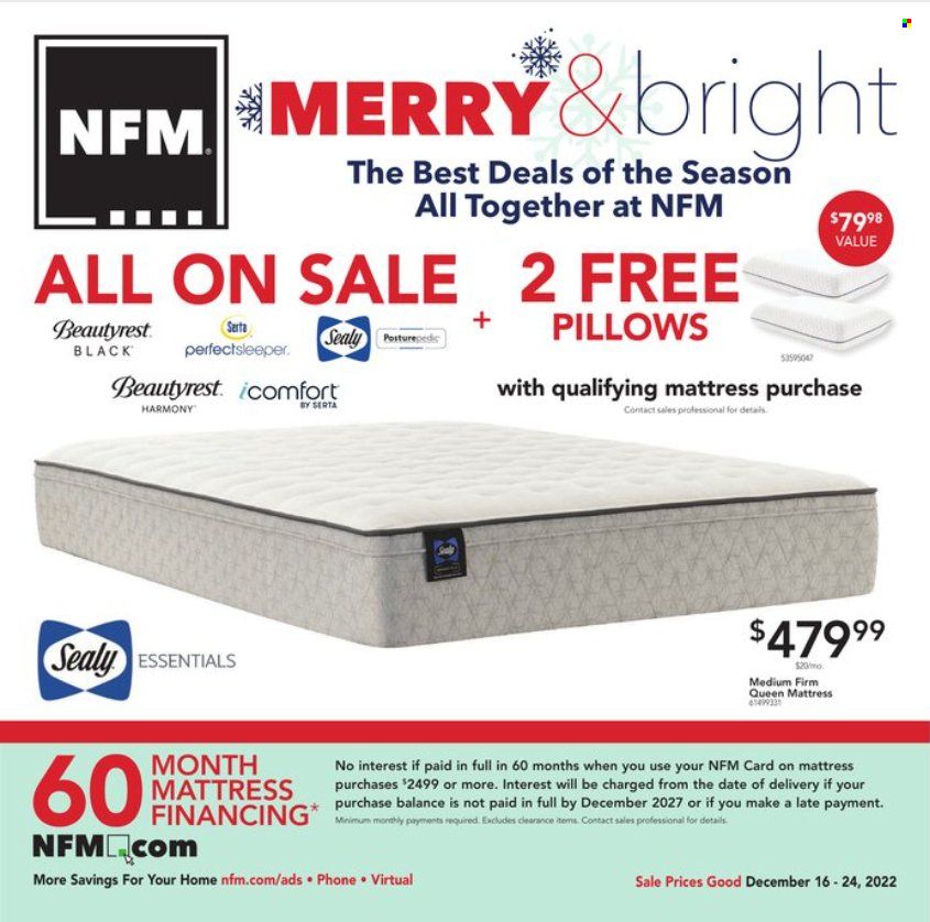 Nebraska Furniture Mart (IA, KS, NE, TX) Weekly Ad Flyer Specials December 16 to December 24, 2022