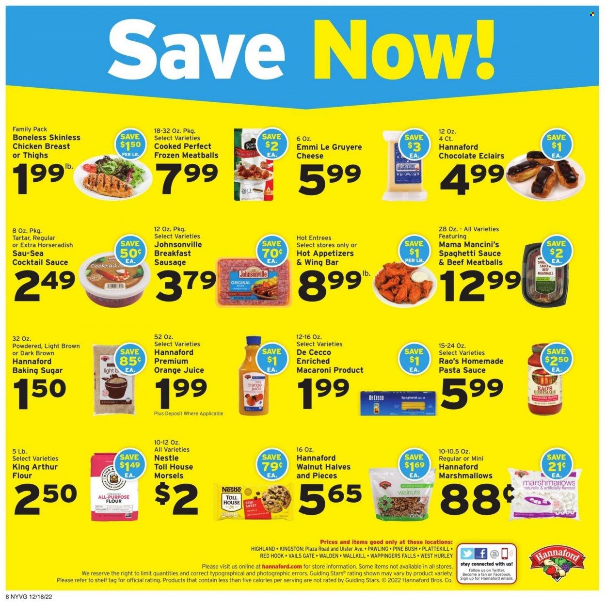 Hannaford (NY) Weekly Ad Flyer Specials December 18 to December 24, 2022