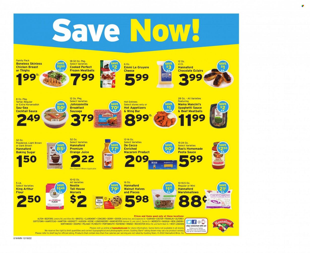 Hannaford (NH) Weekly Ad Flyer Specials December 18 to December 24, 2022