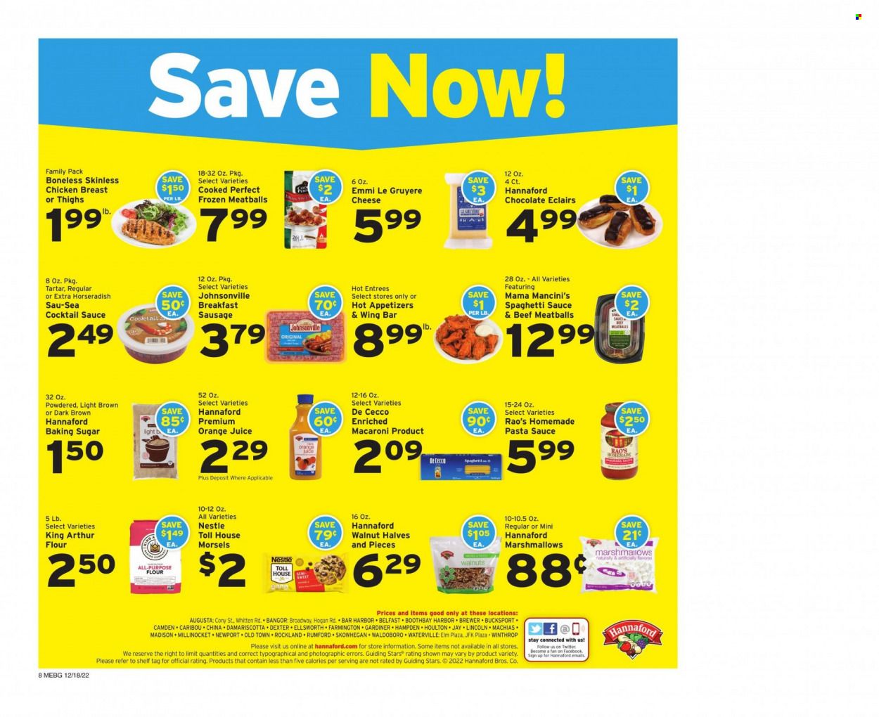 Hannaford (ME) Weekly Ad Flyer Specials December 18 to December 24, 2022
